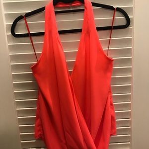 Abbeline Surplice halter tank top